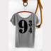 Platform 9 3/4 Harry Potter Shirt, Women's Slouchy Tee. Heather Grey
