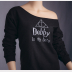Dobby Slouchy Sweatshirt. Harry Potter Off-The-Shoulder Sweater, Black w/Silver