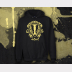 Hufflepuff Hoody Harry Potter Sweatshirt. Unisex Black Hoodie with Yellow Ink