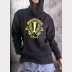 Hufflepuff Fitted Hoodie Harry Potter Unisex Sweatshirt. Yellow Ink on Black