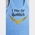 Quidditch Racerback Harry Potter Tank Top - XSmall thru 2XLarge Sizes. Blue
