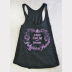 Polyjuice Potion Racerback Harry Potter Tank Top. Black w/ Sparkly Mauve Ink