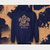 Ravenclaw Hoody Harry Potter Sweatshirt. Unisex Navy Hoodie with Bronze Ink