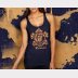 Ravenclaw Racerback Harry Potter Tank Top - XSmall thru 2XLarge Sizes, Navy with Bronze Inks Ravenclaw Racerback Harry Potter Tank Top - XSmall thru 2XLarge Sizes