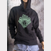 Slytherin Fitted Hoodie Harry Potter Unisex Sweatshirt. Green Ink on Black