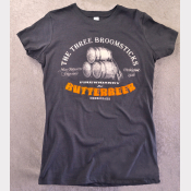 BUTTERBEER Harry Potter Shirt. Women's Stretchy Fitted Tee. Charcoal Grey
