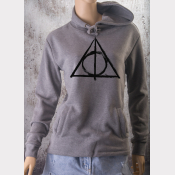 Deathly Hallows Fitted Hoodie Harry Potter Unisex Sweatshirt. Ultrasoft Fleece