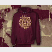 Gryffindor Hoody Harry Potter Sweatshirt. Unisex Maroon Hoodie with Gold Ink