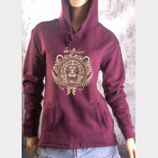 Gryffindor Fitted Hoodie Harry Potter Unisex Sweatshirt. Gold Ink on Maroon