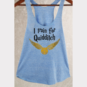 Quidditch Racerback Harry Potter Tank Top - XSmall thru 2XLarge Sizes. Blue