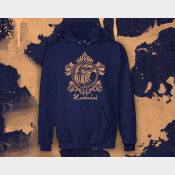 Ravenclaw Hoody Harry Potter Sweatshirt. Unisex Navy Hoodie with Bronze Ink