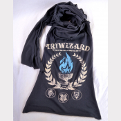 TriWizard Tournament Harry Potter Scarf. Charcoal Grey Unisex Long Jersey Scarf
