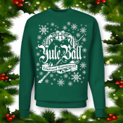 Harry Potter Ugly Xmas Sweater TriWizard Tournament Yule Ball! Forest Green