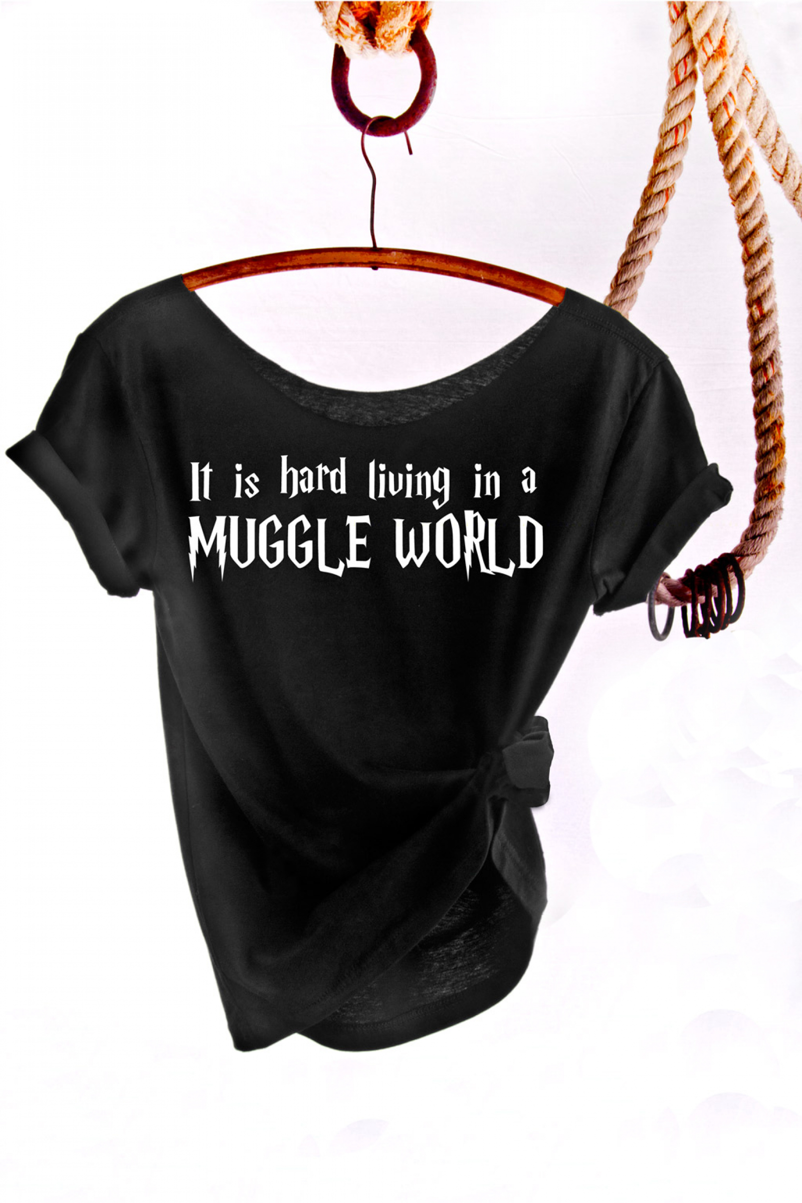 Muggle World Harry Potter Women's Off The Slouchy Tee. | tappingthebrick.com
