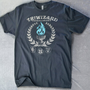 TriWizard Tournament Unisex Tshirt. Harry Potter Charcoal Tee. The Blue Flame!